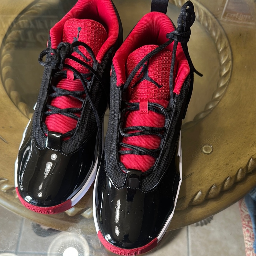 Kids Black and Red Athletic Shoes